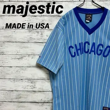 레어 majestic 마제스틱 시카고 컵스 게임 셔츠 USA제