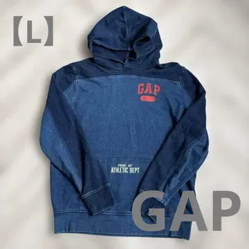 GAP 후드 부착 후드티 다크 블루 [ L ] 새상품급 갭 데님지 레어