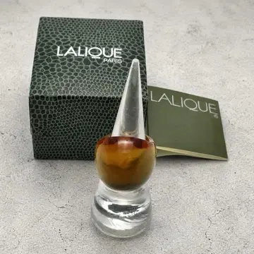 LALIQUE 라리크 카보숑 크리스탈 반지 약 11호 앰버