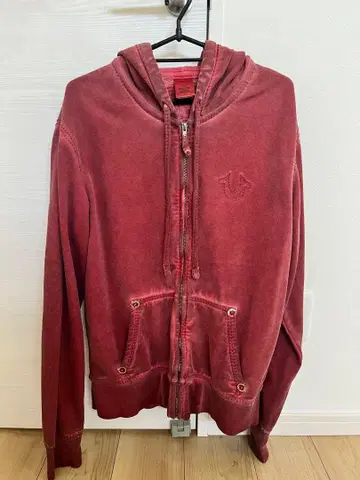 TRUE RELIGION 집업 후드티 보르도