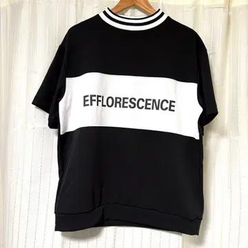 EFFLORESCENCE 남성용 골프웨어 반팔 셔츠 블랙 L 새상품급
