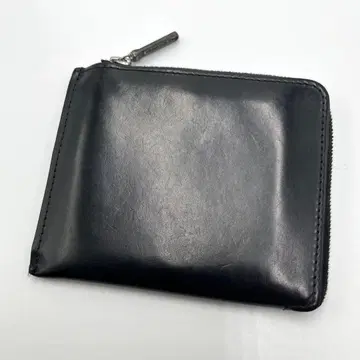 새상품급 화이트하우스콕스 컴팩트 월렛 L자 이단 접이식 지갑 블랙