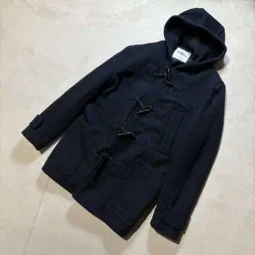 ZARA (자라) 울 혼방 더플 코트 울 코트 후드 부착