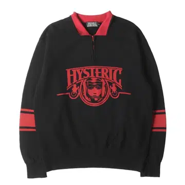 [ 코무돗토 야마토 착용 ] HYSTERIC GLAMOUR 맨투맨 하프 지퍼