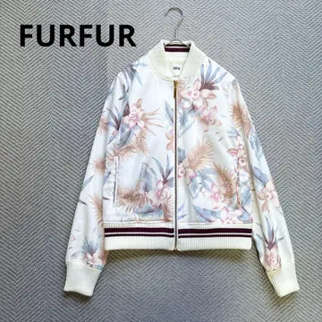 컨디션 최상 FURFUR 꽃무늬 블루종 라이트 아우터 플로럴 사이즈 F