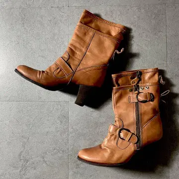 00s Y2K Grunge Double Belt Layered Boot