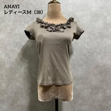 00s ANAYI 일본제 플라워 모티브 반팔 티셔츠 38