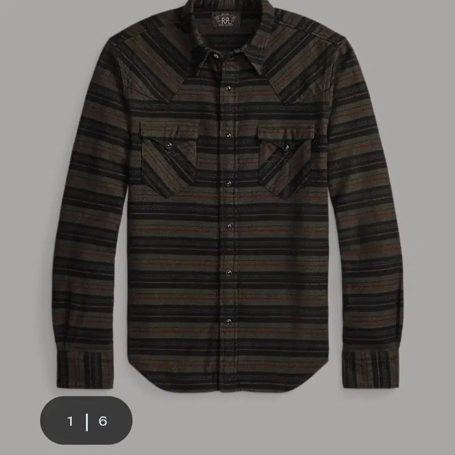RRL 더블알엘 플래드 트윌 웨스턴 셔츠 S