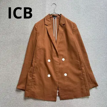 컨디션 최상 ICB Cluster Linen 더블 브레스트 자켓 브라운