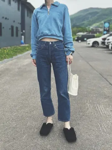 H beautyandyouth 드라이 터치 하프 지퍼 맨투맨