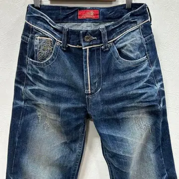 인디언 모터사이클 데미지 가공 데님 팬츠 W30