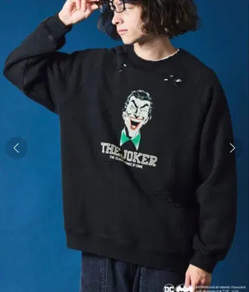 FREAK'S STORE/THE JOKER 크루넥 맨투맨 데미지 가공