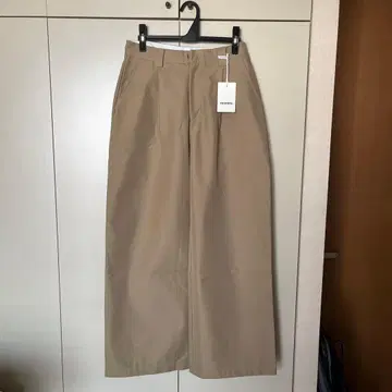 [새상품] 베이지 와이드 팬츠 코튼 혼방