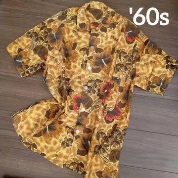 가격 인하 하자품 새상품급 빈티지 60's 플라워 하와이안 셔츠