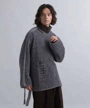 최종 가격 인하 우라케 레이어드 메쉬 니트 HARE