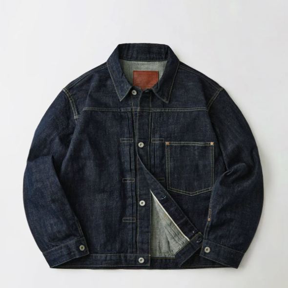 아웃스탠딩 데님 자켓 W.W. II SELVEDGE DENIM 1ST JACKET_INDIGO