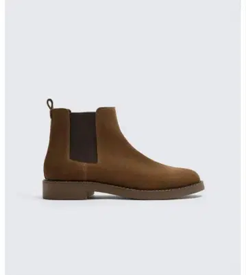 정가 10,990엔 새상품 ZARA 천연 가죽 스웨이드 첼시 부츠 44 (28.3cm)