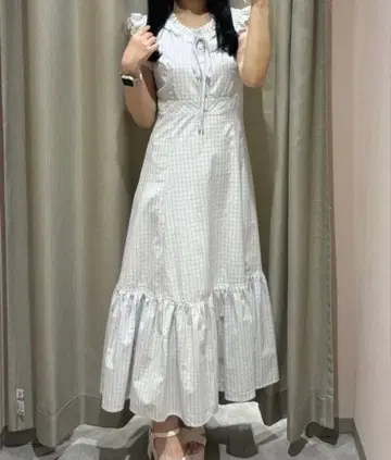 An MILLE 코튼 체크 원피스