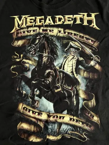 MEGADETH 메가데스 밴드 T셔츠 루즈핏 XL 블랙