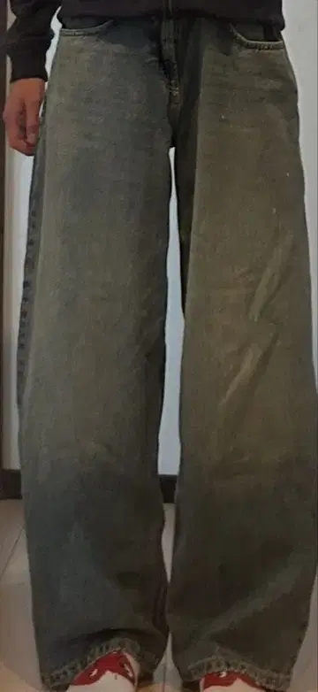 ZARA 와이드 레그 데님 팬츠 라이트 블루 EUR38