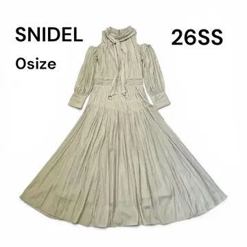 스나이델 콜드 숄더 롱 원피스 S 민트 26SS