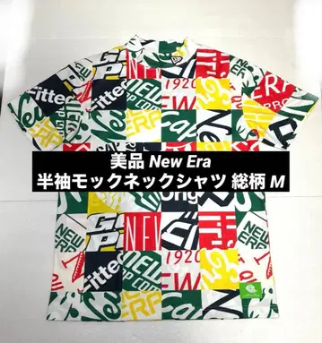 새상품급 New Era 뉴에라 반팔 모크넥 셔츠 올 패턴 M