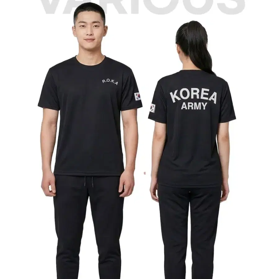 2개세트 R.O.K.A 코리아 육군 반팔 티셔츠