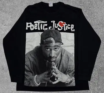 포에틱 저스티스 2PAC 힙합 무비T 백 프린트