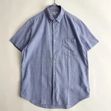 USA제 steven alan (f) 프렌치 프론트 색스 블루 셔츠