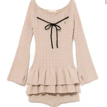 ANDMARY Milky frill mini dress 베이지
