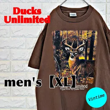 y541 [ Ducks Unlimited ] 프린트T셔츠 [ 남성용XL ] 브라운
