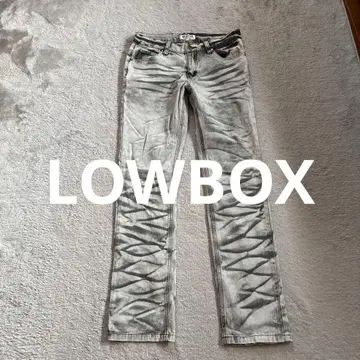 LOWBOX 블랙 계열 그레이 계열 타이다이 가공 얼룩 가공 데님 Y2K 시크 스타일