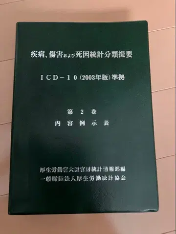 ICD-10 제2권 내용 예시표, 제3권 색인표 2권 세트