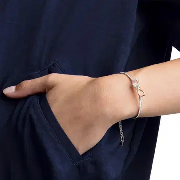 Swarovski 팔찌 반지 세트 (리본 모티브) 새상품급