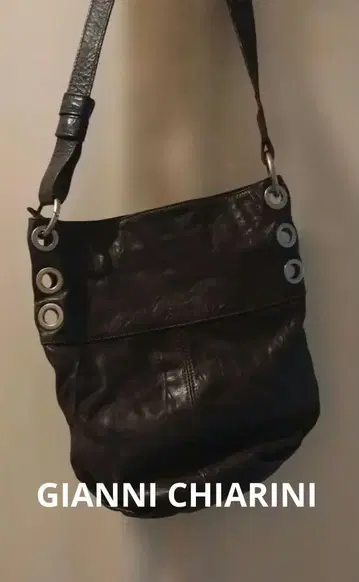 GIANNI CHIARINI 가죽 숄더백 다크 브라운