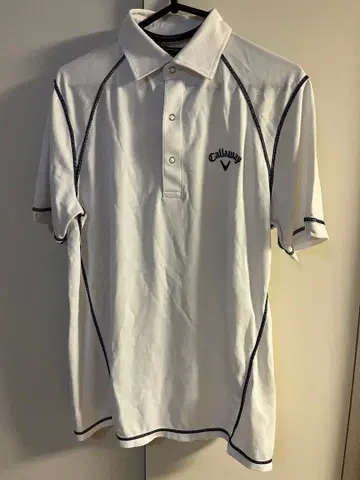 새상품급 Callaway 골프웨어 반팔 피케 셔츠 화이트