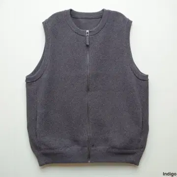 crepuscule(크렙스큐어) Moss Stitch Zip Vest