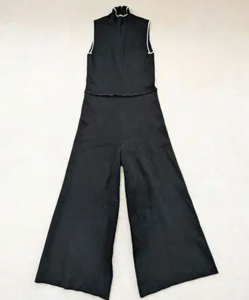 ZARA KNIT 바이컬러 니트 올인원 블랙 S 6254/140