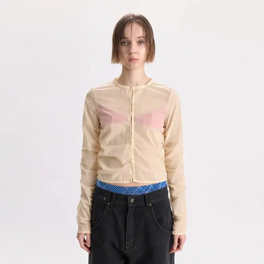 경 Sheer Jacket Butter