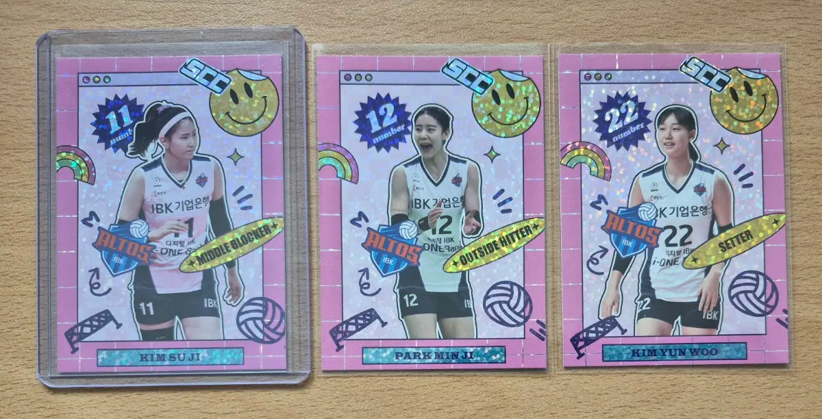 2022-23 SCC KOVO IBK 기업은행 김수지, 박민지, 김윤우 키치카드 3장랏 판매합니다.