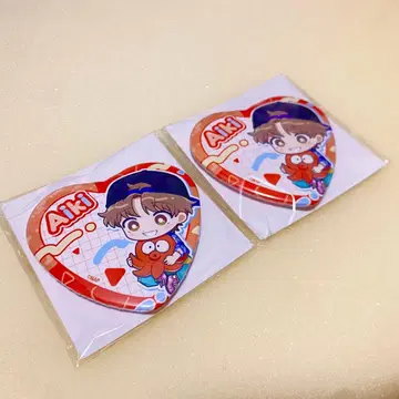 힘내라! 나카무라 군!! 복권 메이트 하트 캔뱃지 히로세 아이키 2개 세트