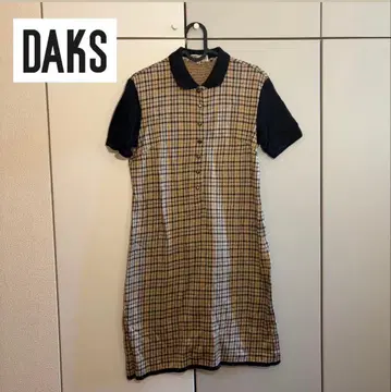 DAKS 원피스 체크 골프 폴로