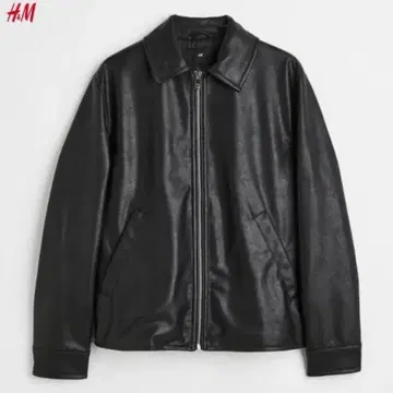 H&M 블랙 가죽 자켓 USS