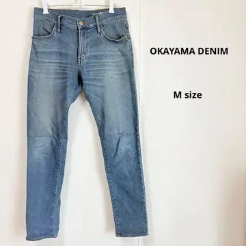 오카야마 DENIM 데님 팬츠 M 남성용 스트레이트 스트레치