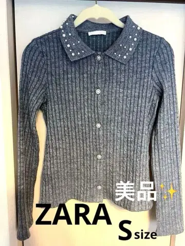 ZARA 주얼 넥 크롭 니트 자켓 미사용 새상품