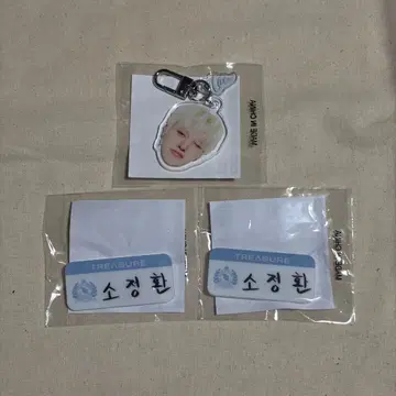 TREASURE 캡슐 토이 명찰 얼굴 아크릴 키링 희로애락 정환