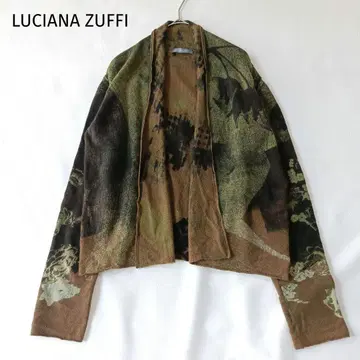 LUCIANA ZUFFI 캐시미어 100 니트 가디건 46 꽃 세탁 가능
