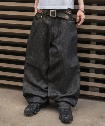 배기 데님 Thats Life Slab rigid baggydenim L