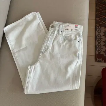 새상품 택 포함 UNIQLO 유니클로 와이드 스트레이트 청바지 라이트 블루 24