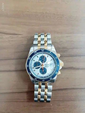 작동 BULOVA 크로노그래프 손목시계 실버/골드 쿼츠 남성용